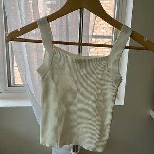 White knit tank top
